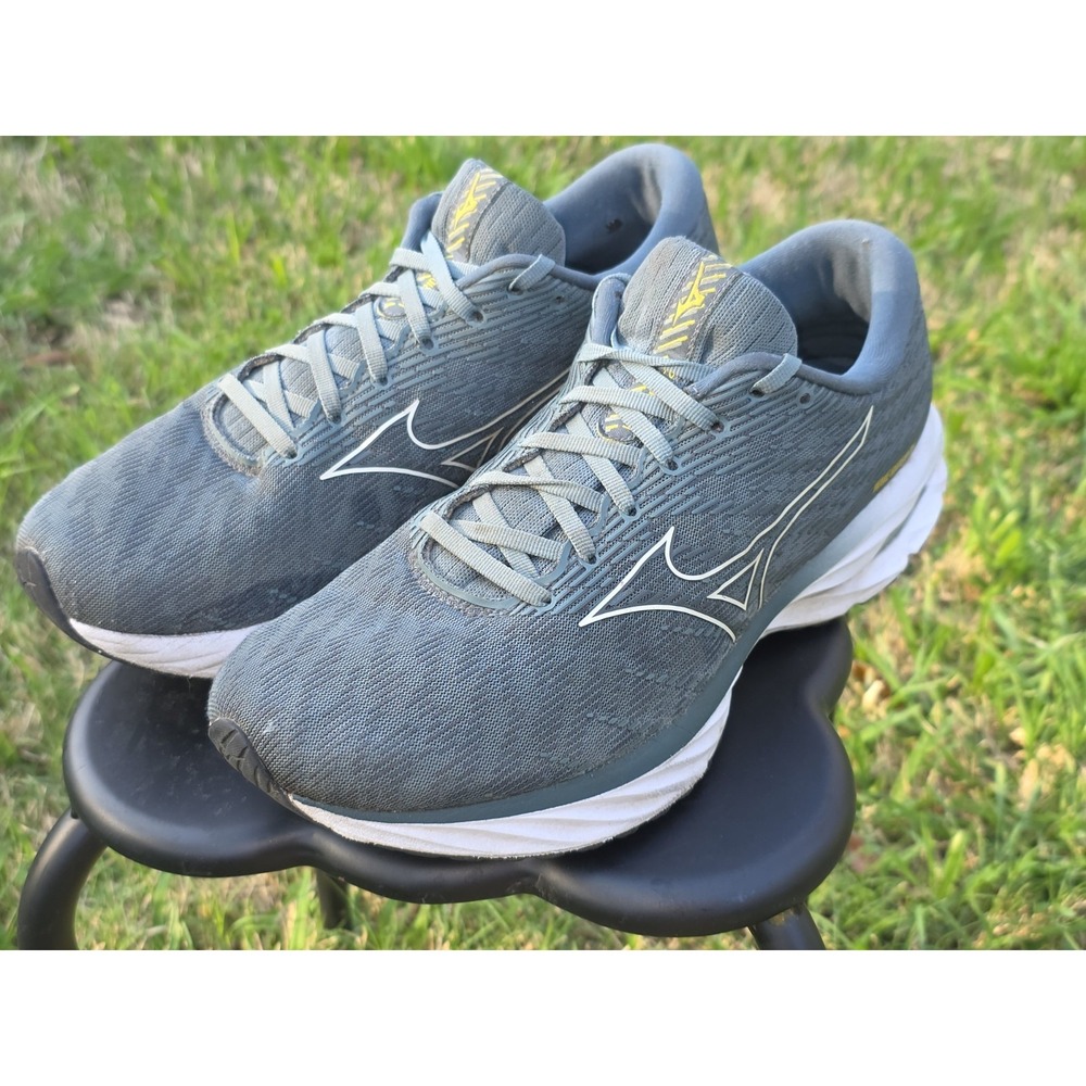 Mizuno Wave Rider 26 Mens Running Shoes Grey Yellow J1GC220373 Size 10